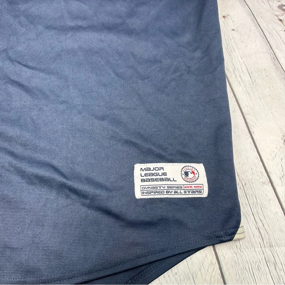 Dynasty MLB Series All Stars New York Yankees Jersey Mens Shirt Button Up Navy - Picture 4 of 8